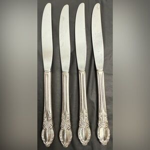 Vintage ONEIDA‎ SILVER Park Lane-Chatelaine-Dowry (Silverplate) Lot of 4 Knives